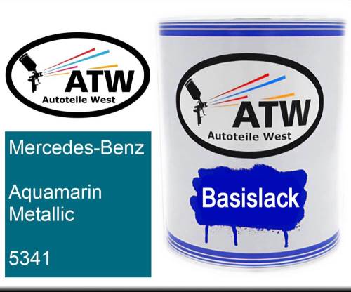 Mercedes-Benz, Aquamarin Metallic, 5341: 1L Lackdose, von ATW Autoteile West.